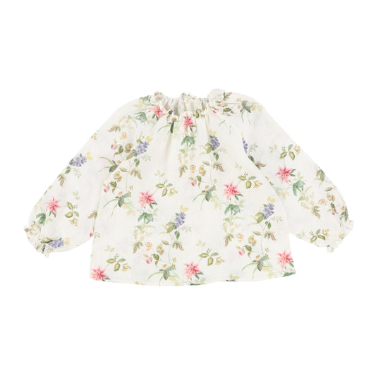 Babe And Tess Cream Floral Top [Final Sale]