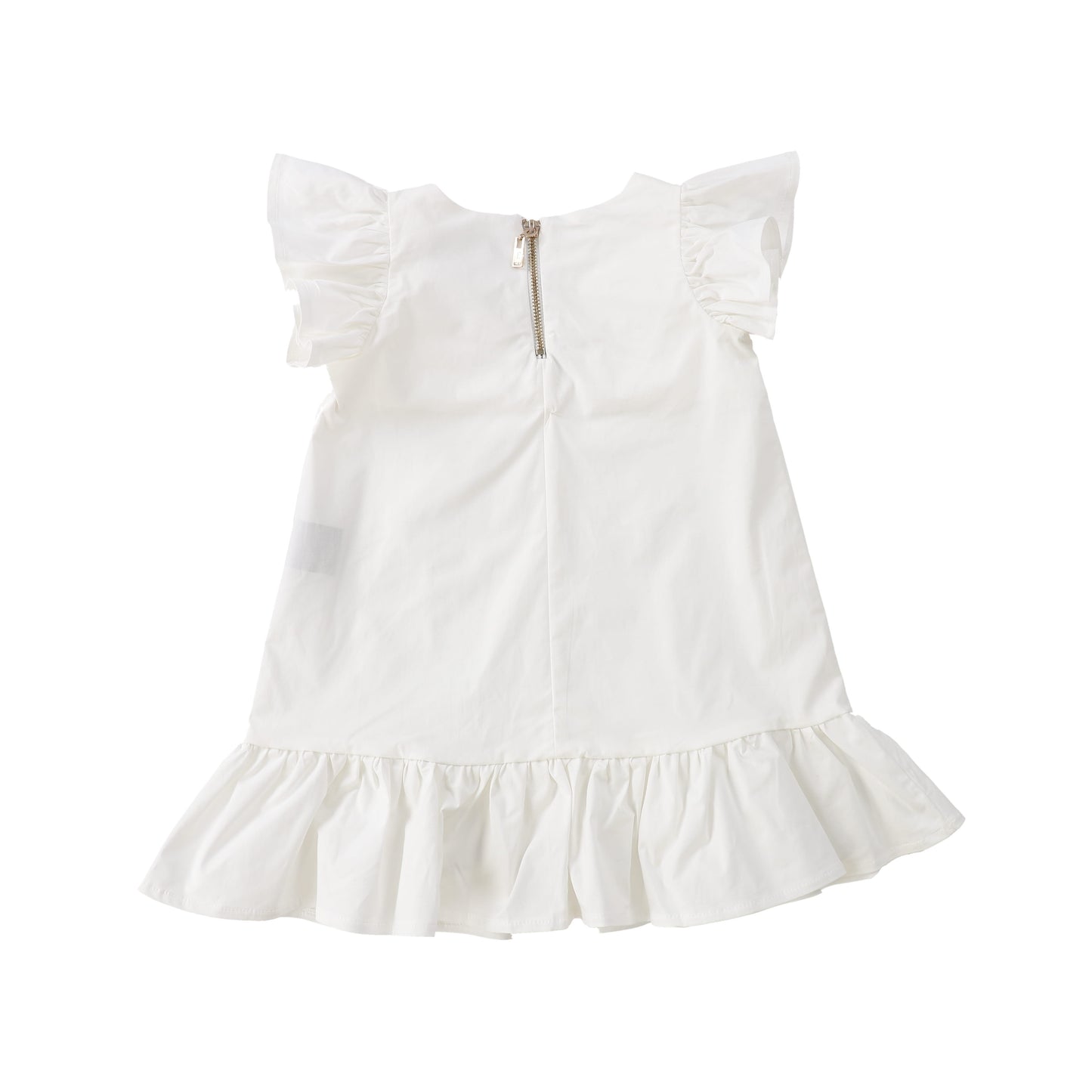 TRUSSARDI WHITE RUFFLE DRESS [Final Sale]