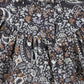 Sweet Threads Brown Paisley Print Ruffle Collar Top [Final Sale]