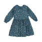 Tocoto Vintage Forest Green Floral Puff Sleeve Swing Dress [Final Sale]
