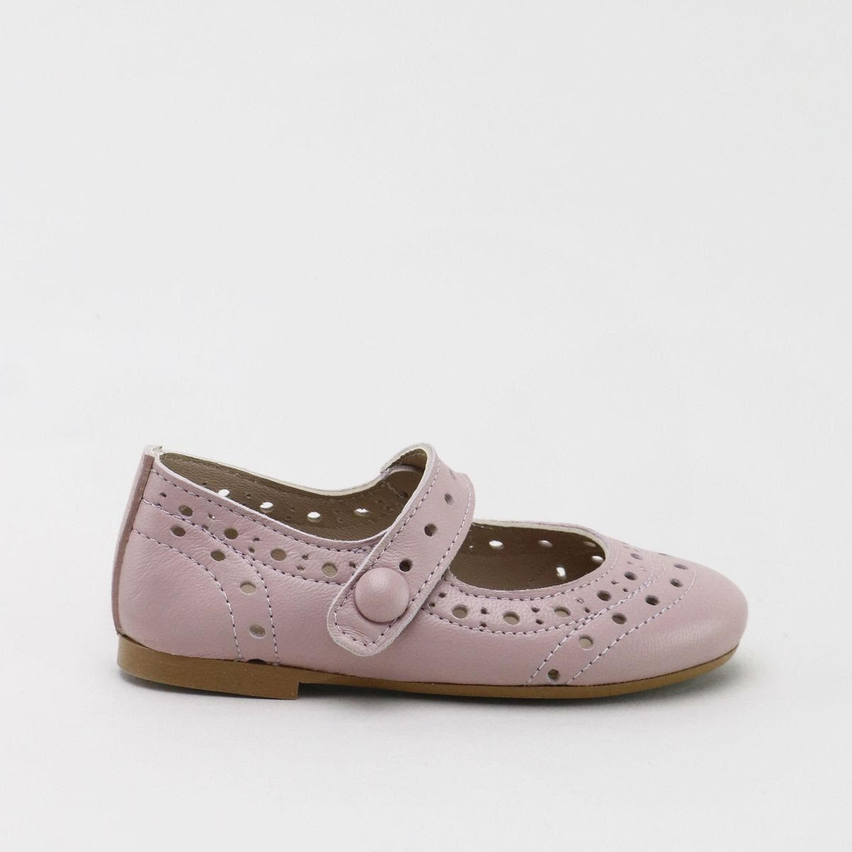 PAPANATAS SOFT PINK LEATHER ROUNDED MARY JANE [Final Sale]