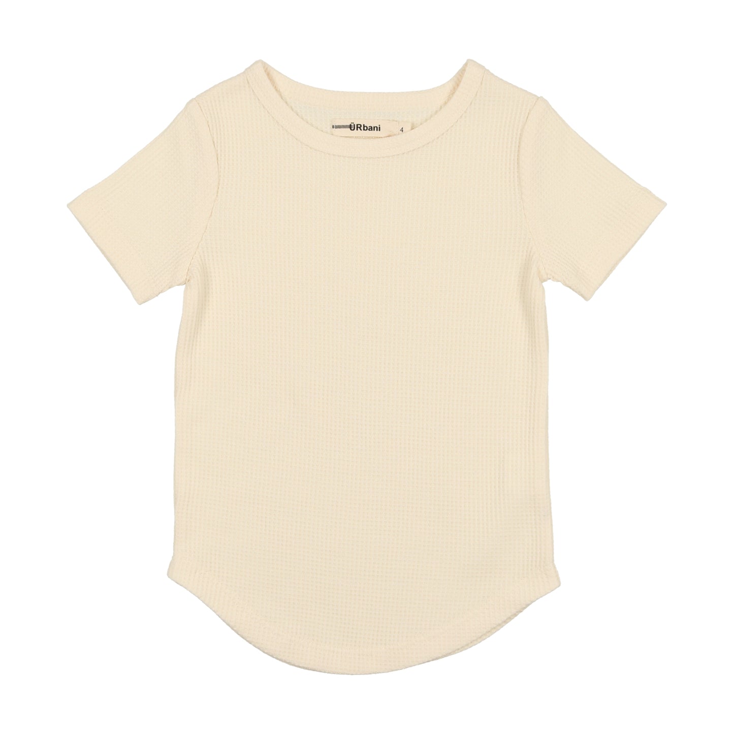 URBANI CREAM RIBBED 3/4 TEE [Final Sale]