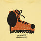 Weekend House Soft Yellow Dog Boot Print Turtleneck [Final Sale]