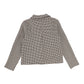 Minimal Brown Houndstooth Pearl Button Down Blazer [Final Sale]