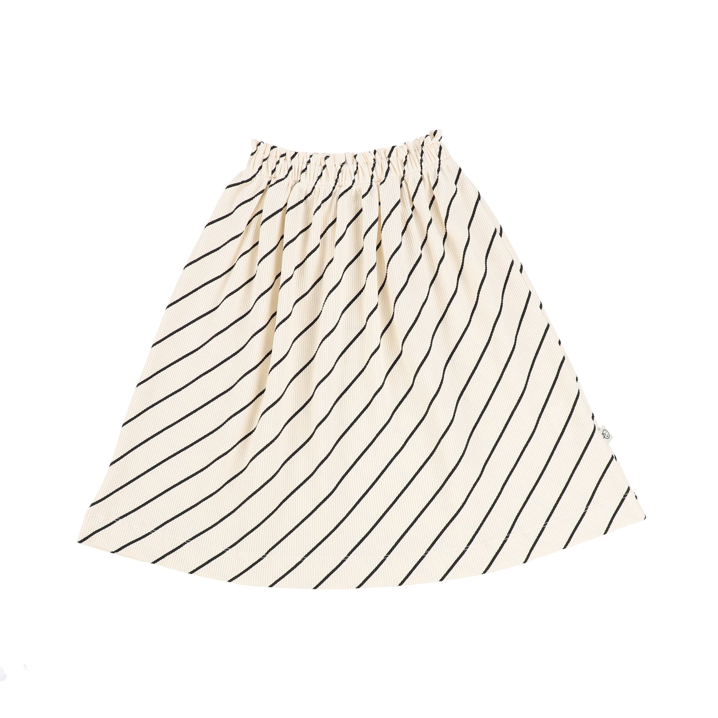 Wynken Cream Navy Diagonal Stripe Skirt [Final Sale]