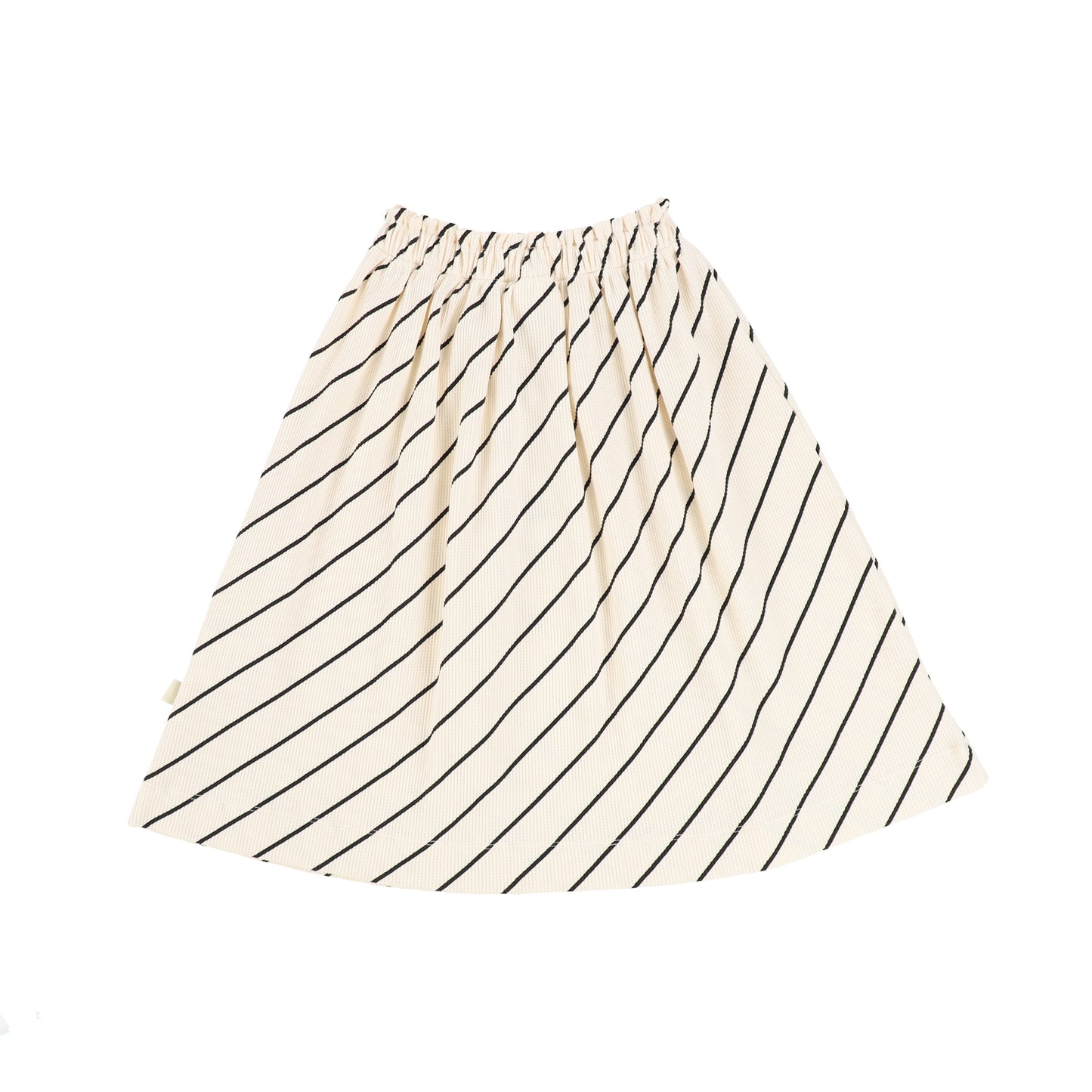 Wynken Cream Navy Diagonal Stripe Skirt [Final Sale]