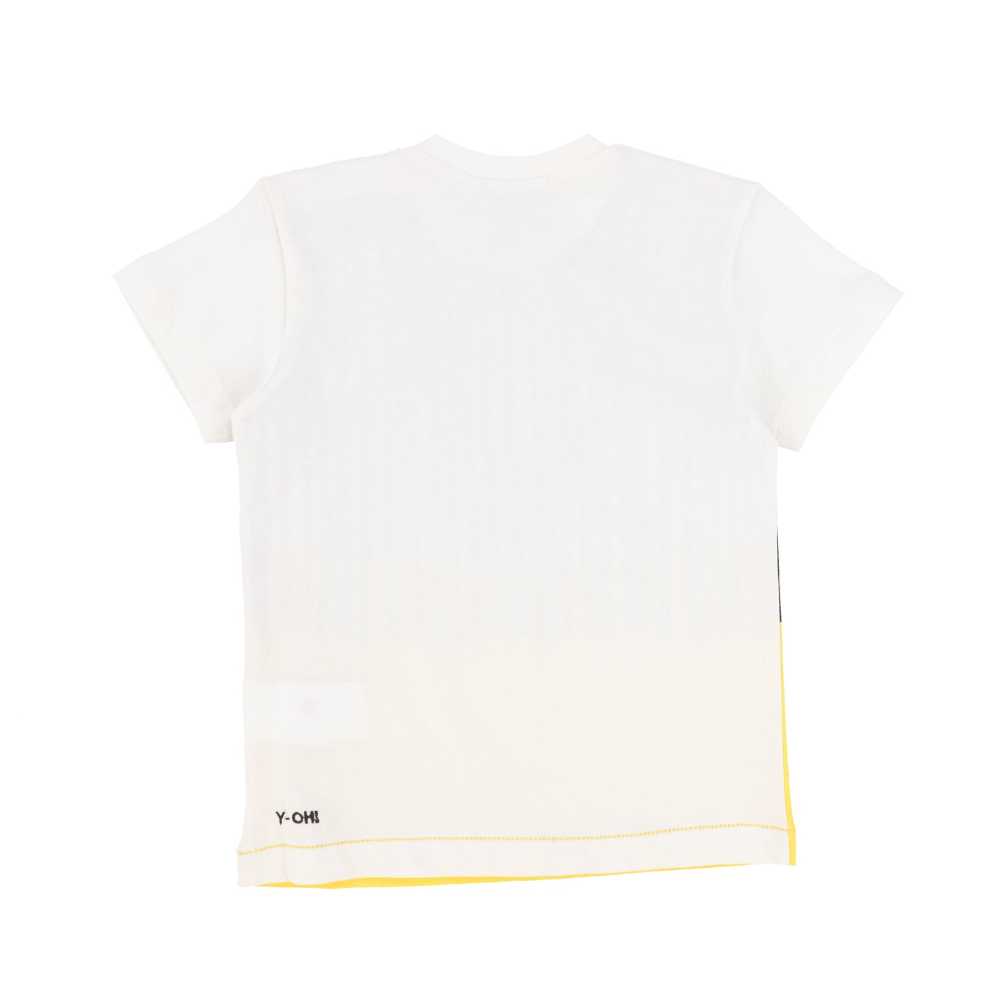 Yell Oh White Contrast Print Tee [Final Sale]